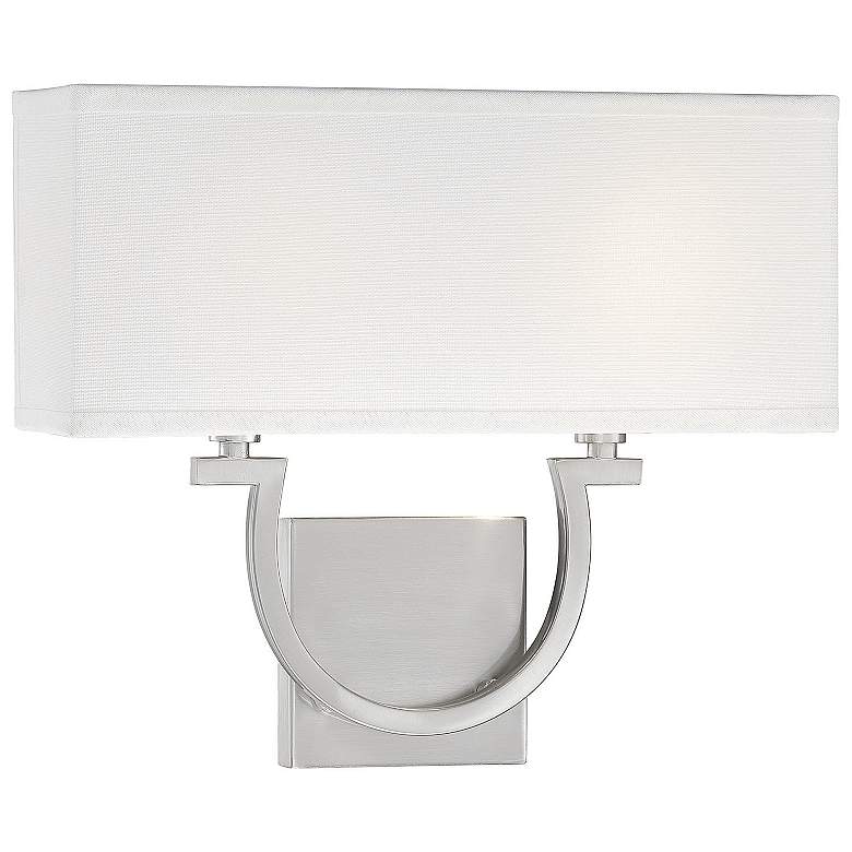 Image 3 Savoy House Rhodes 12" High Satin Nickel Wall Sconce more views