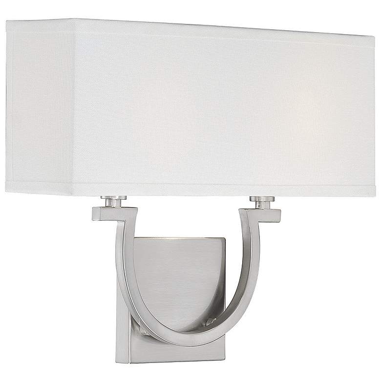 Image 4 Savoy House Rhodes 12" High Satin Nickel Wall Sconce more views