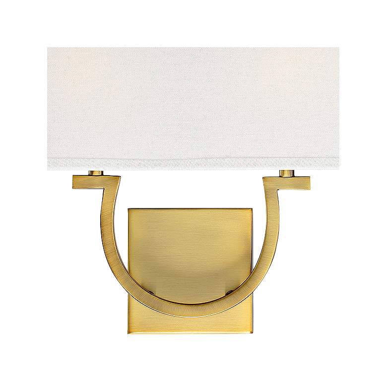 Image 2 Savoy House Rhodes 12" High Warm Brass Wall Sconce more views
