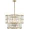 Savoy House Rohe 26" Wide Warm Brass and Glass Pendant Light