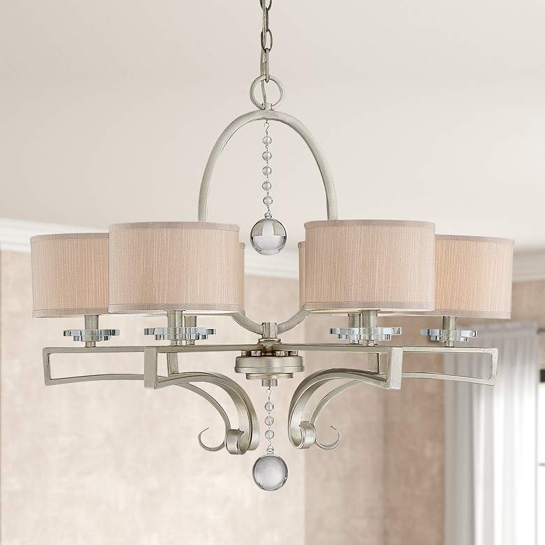Image 1 Savoy House Rosendal 30 inch Wide Linear Silver Chandelier