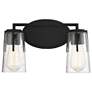 1_Savoy House Sacremento 8" High Black 2-Light Wall Sconce