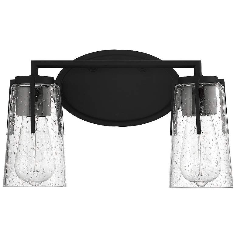 Image 2 Savoy House Sacremento 8" High Black 2-Light Wall Sconce more views