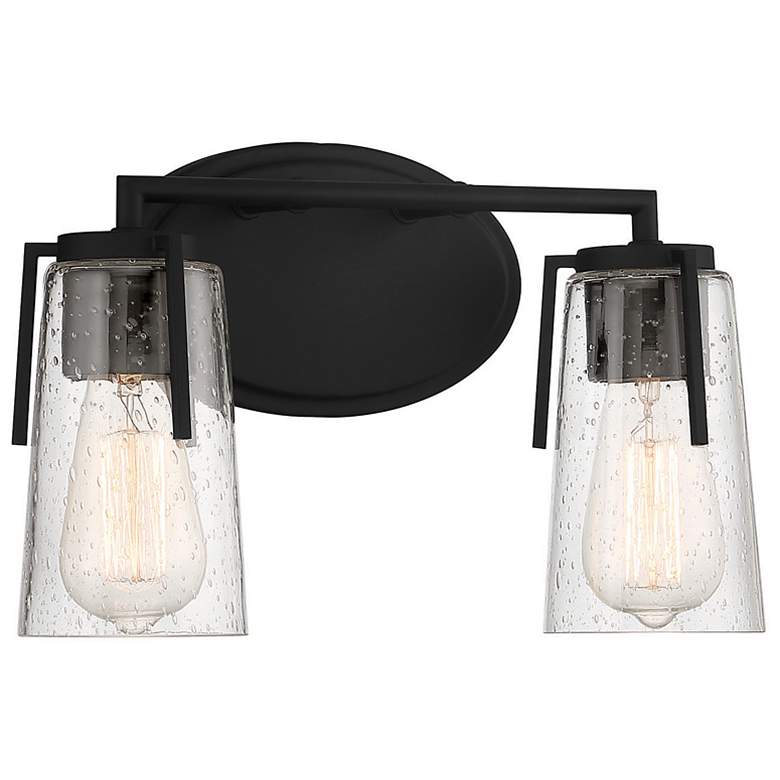 Image 3 Savoy House Sacremento 8" High Black 2-Light Wall Sconce more views