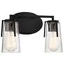 3_Savoy House Sacremento 8" High Black 2-Light Wall Sconce more views