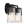5_Savoy House Sacremento 8" High Black 2-Light Wall Sconce more views