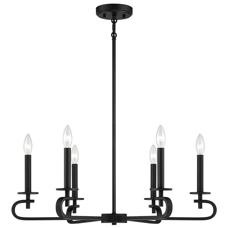 Image 1 Savoy House Salem 40" Wide Forged Iron 8-Light Chandelier
