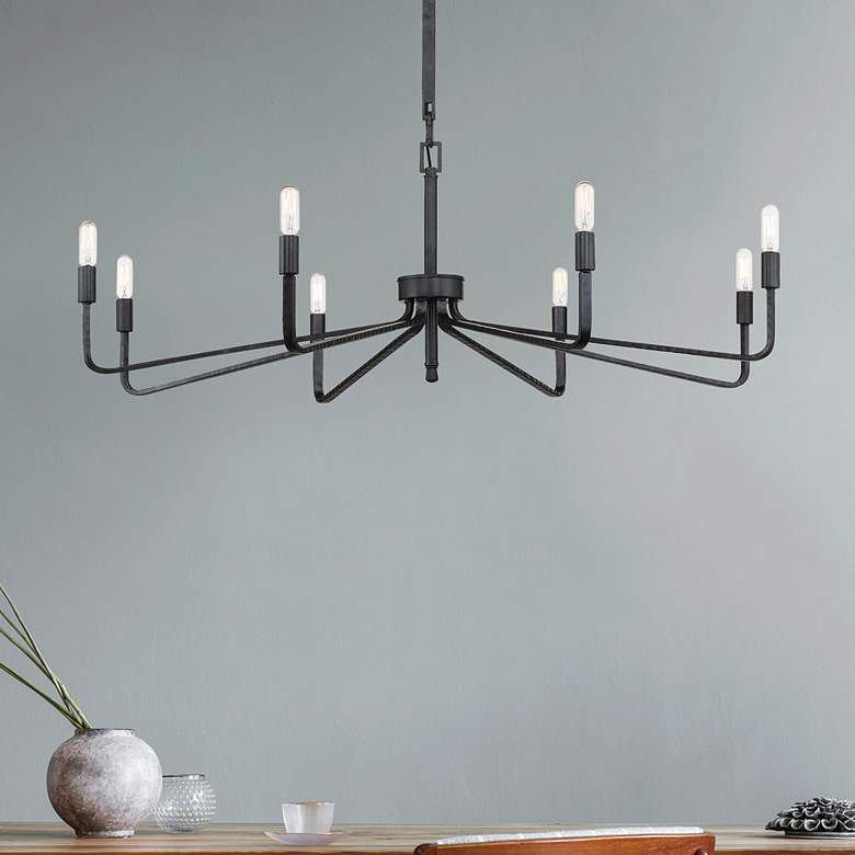 Image 1 Savoy House Salem 40" Wide Forged Iron 8-Light Chandelier