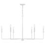 1_Savoy House Salerno 42" Wide Bisque White 6-Light Chandelier