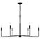Savoy House Salerno 42" Wide Matte Black 6-Light Chandelier