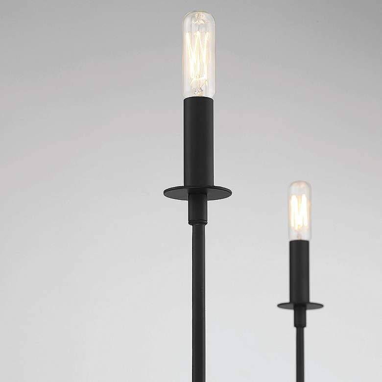 Image 5 Savoy House Salerno 42" Wide Matte Black 6-Light Chandelier more views