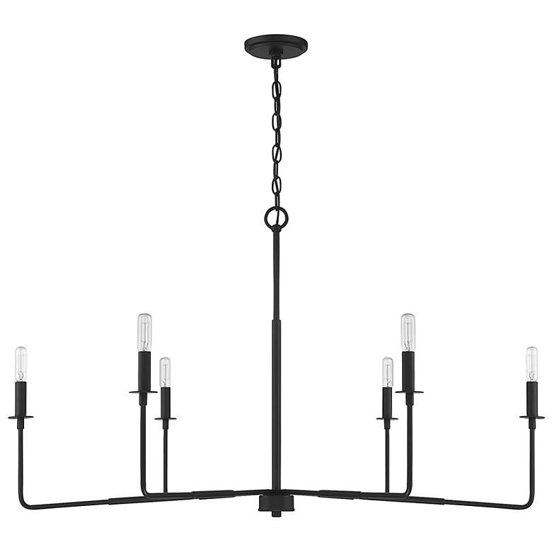 Image 6 Savoy House Salerno 42" Wide Matte Black 6-Light Chandelier more views