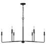 6_Savoy House Salerno 42" Wide Matte Black 6-Light Chandelier more views