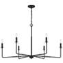 7_Savoy House Salerno 42" Wide Matte Black 6-Light Chandelier more views