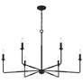 Savoy House Salerno 42" Wide Matte Black 6-Light Chandelier in scene