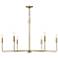 Savoy House Salerno 42" Wide Warm Brass 6-Light Chandelier