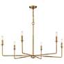 4_Savoy House Salerno 42" Wide Warm Brass 6-Light Chandelier more views