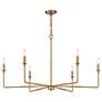 6_Savoy House Salerno 42" Wide Warm Brass 6-Light Chandelier more views