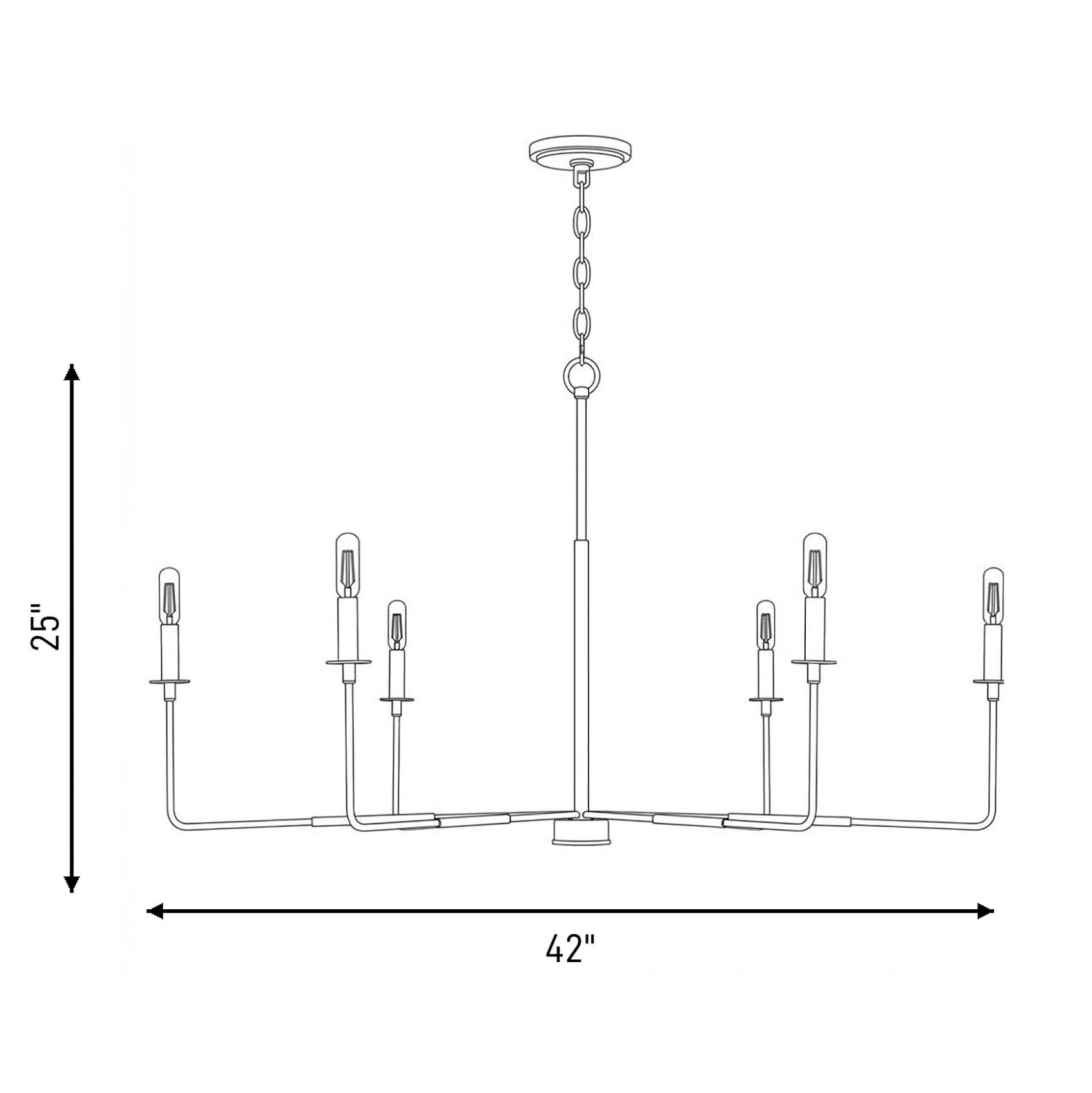 Savoy House Salerno 42" Wide Warm Brass 6-Light Chandelier