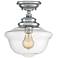 Savoy House Schoolhouse 10" Wide Chrome Ceiling Light