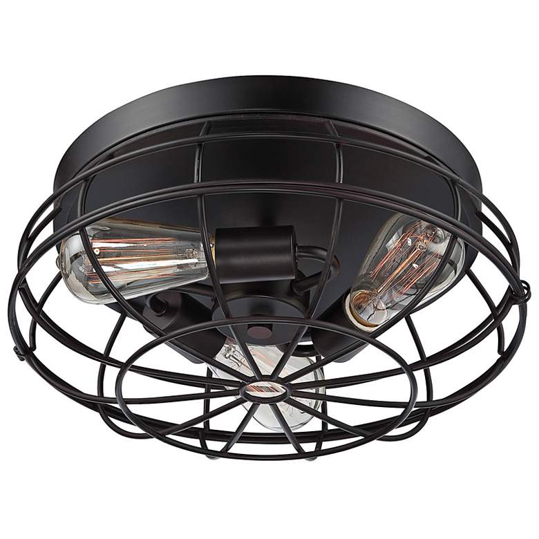 Image 5 Savoy House Scout 15"W English Bronze 3-Light Ceiling Light more views