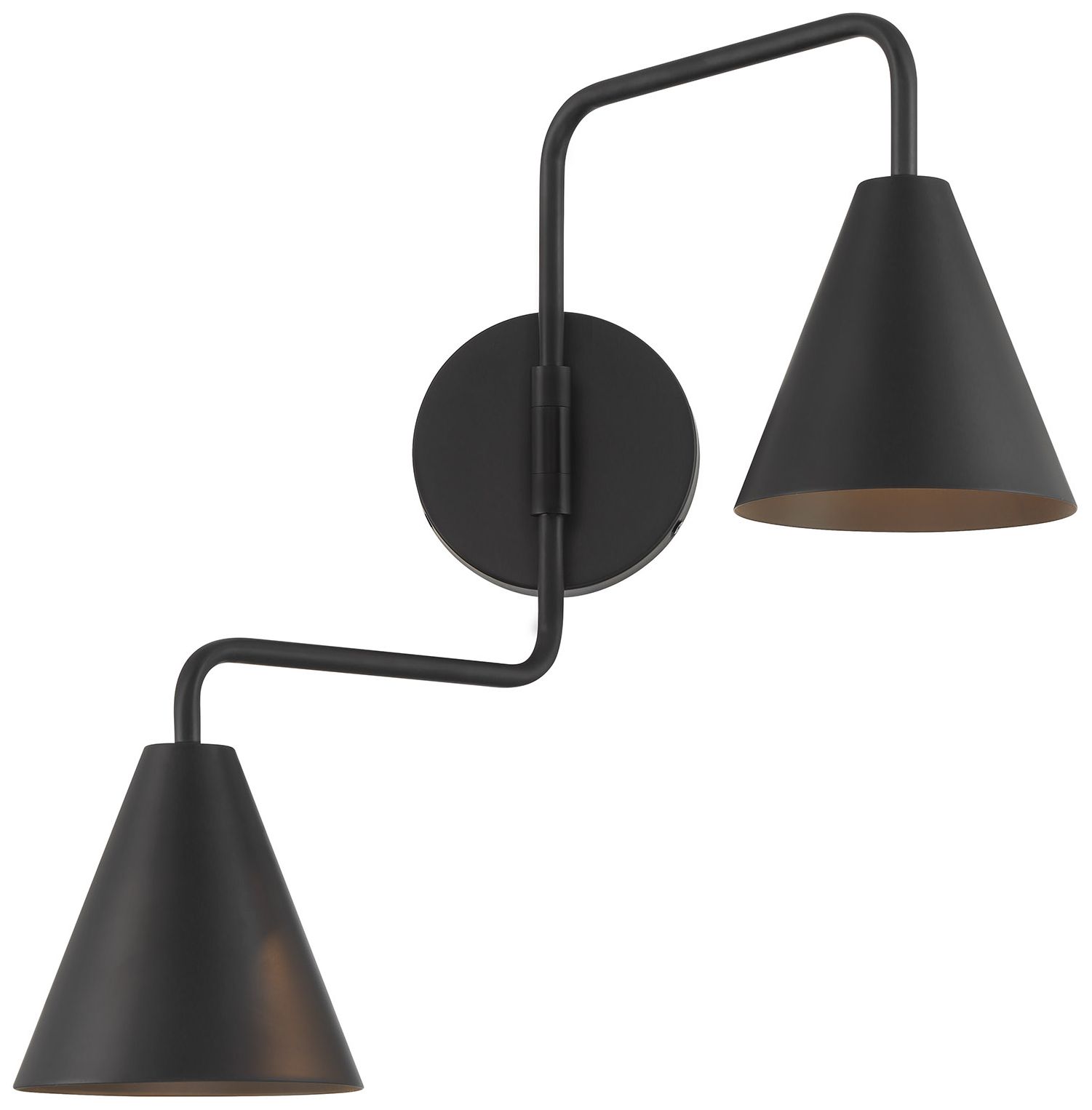 Thumbnail1 of Savoy House Serena 16 1/2"H Matte Black 2-Light Wall Sconce