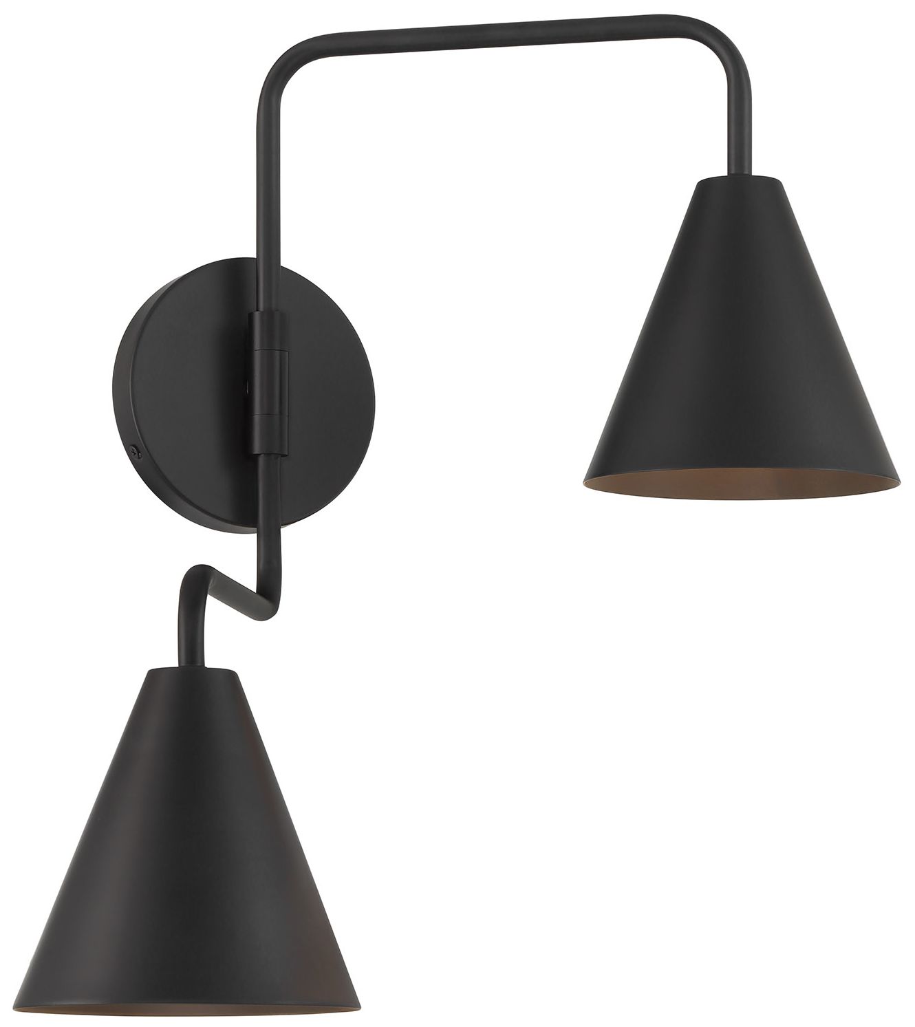 Thumbnail3 of Savoy House Serena 16 1/2"H Matte Black 2-Light Wall Sconce more views