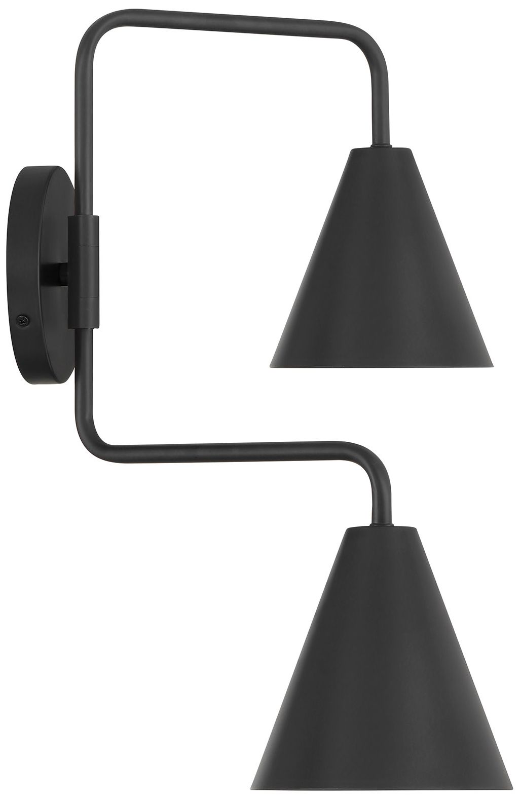 Savoy House Serena 16 1/2"H Matte Black 2-Light Wall Sconce
