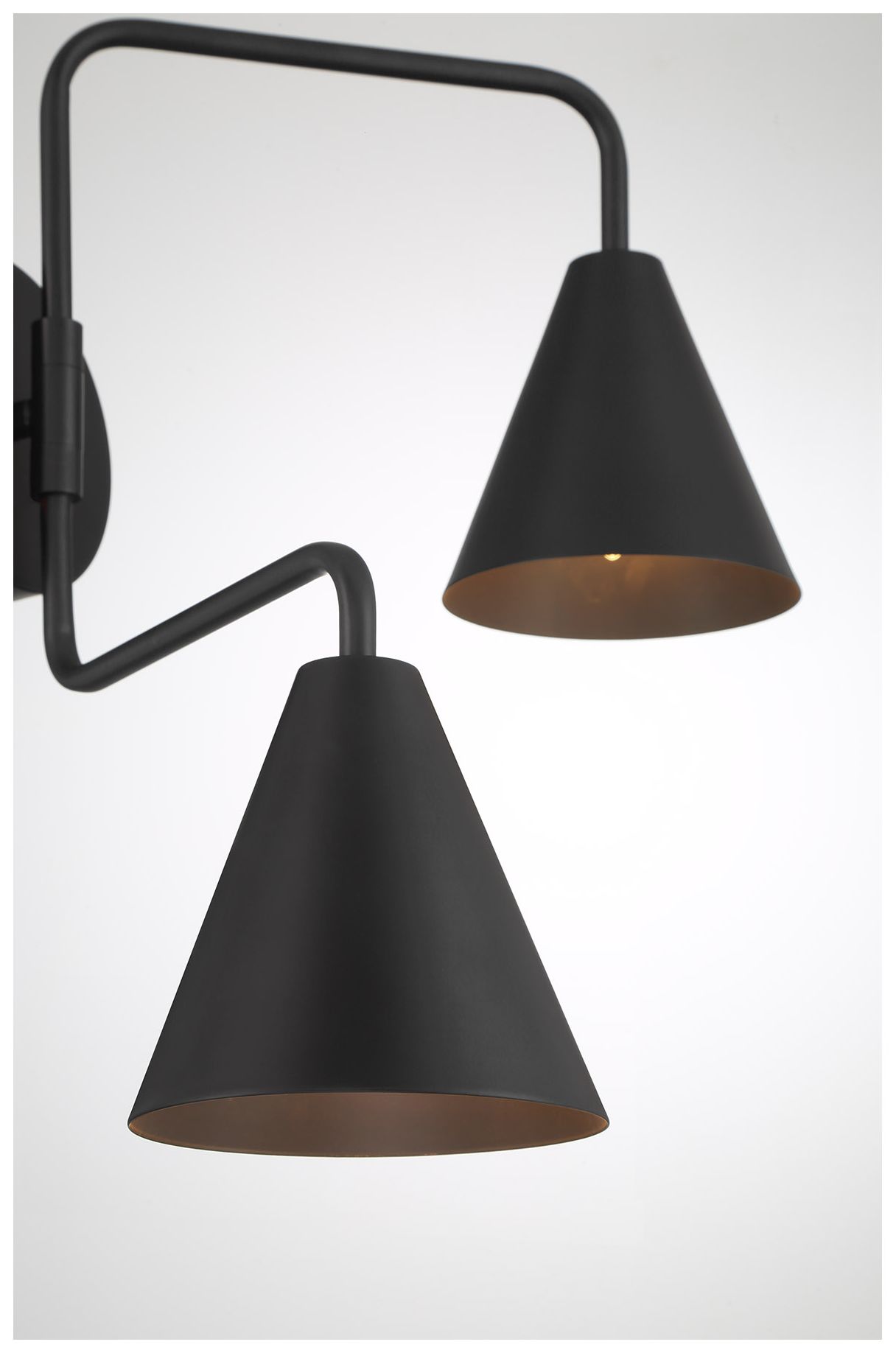 Savoy House Serena 16 1/2"H Matte Black 2-Light Wall Sconce