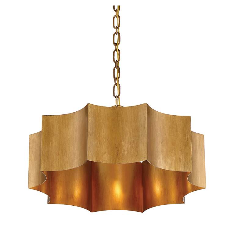 Image 6 Savoy House Shelby 22 1/2" Wide Gold Patina 3-Light Pendant more views