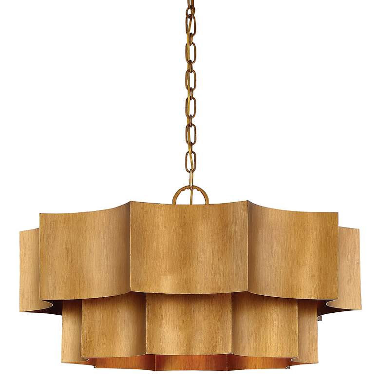 Image 3 Savoy House Shelby 30" Wide Gold Patina Pendant Light