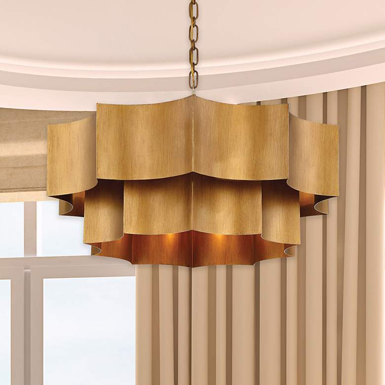 Image 2 Savoy House Shelby 30" Wide Gold Patina Pendant Light