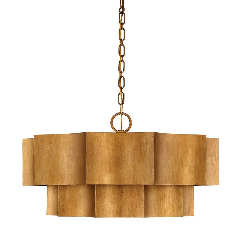 Image 6 Savoy House Shelby 30" Wide Gold Patina Pendant Light more views