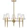 Savoy House Shellbourne 26" Wide Warm Brass 5-Light Chandelier