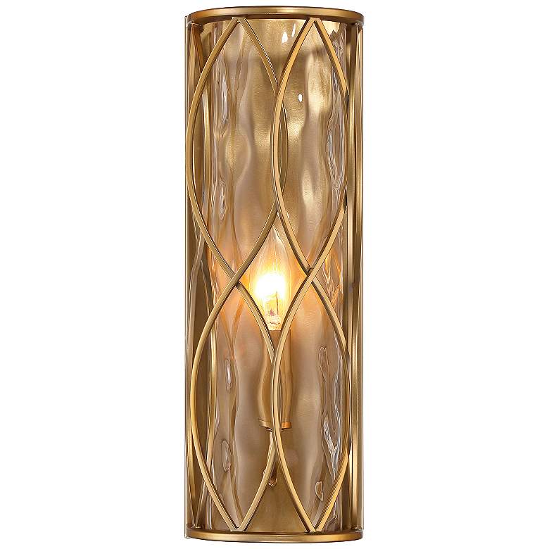 Image 1 Savoy House Snowden 14" High Burnished Brass Wall Sconce