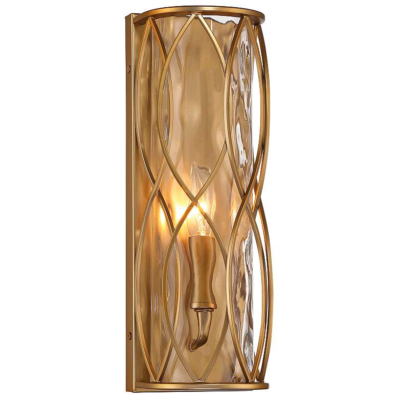 Image 4 Savoy House Snowden 14" High Burnished Brass Wall Sconce more views