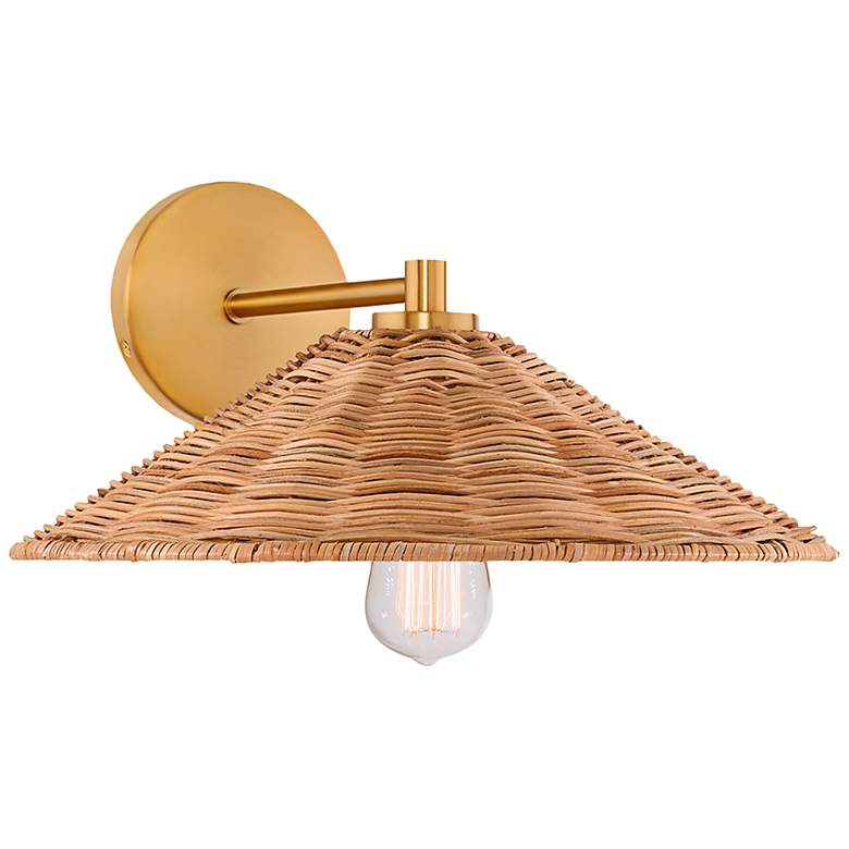 Image 1 Savoy House Soquel 7 1/2" High Natural Brass Wall Sconce
