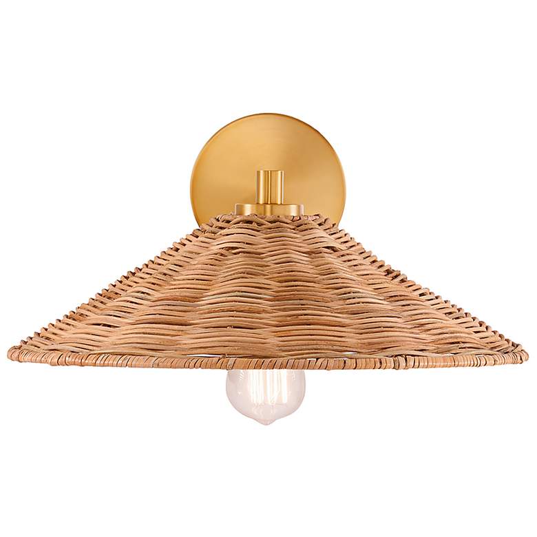Image 4 Savoy House Soquel 7 1/2" High Natural Brass Wall Sconce more views