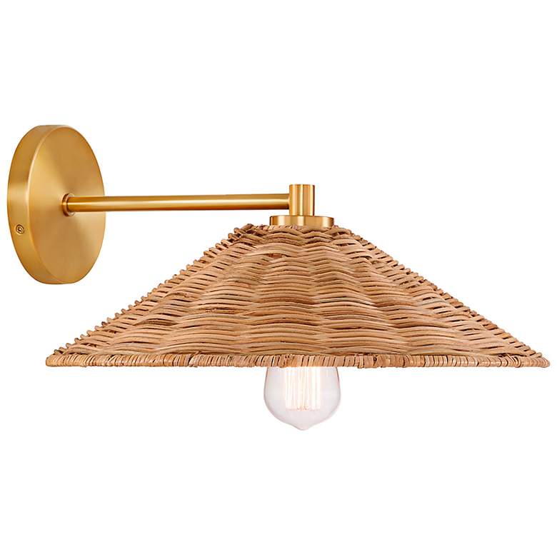 Image 5 Savoy House Soquel 7 1/2" High Natural Brass Wall Sconce more views