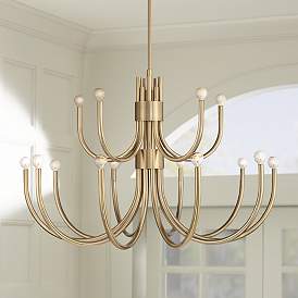 Image1 of Savoy House Sorrento 42" Wide Noble Brass 6-Light Chandelier
