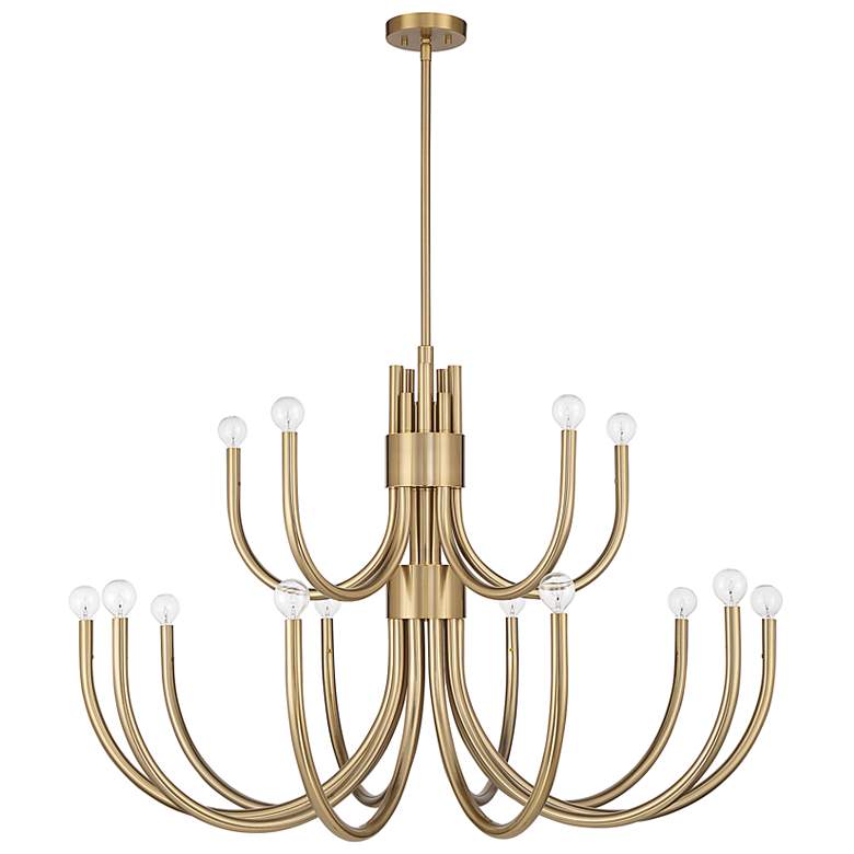 Image 4 Savoy House Sorrento 42" Wide Noble Brass 6-Light Chandelier more views