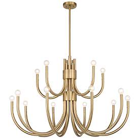 Image5 of Savoy House Sorrento 42" Wide Noble Brass 6-Light Chandelier more views