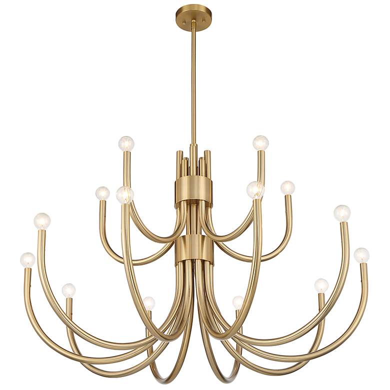 Image 6 Savoy House Sorrento 42" Wide Noble Brass 6-Light Chandelier more views