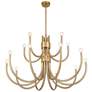 6_Savoy House Sorrento 42" Wide Noble Brass 6-Light Chandelier more views