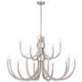 5_Savoy House Sorrento 42"W Satin Nickel 15-Light Chandelier more views