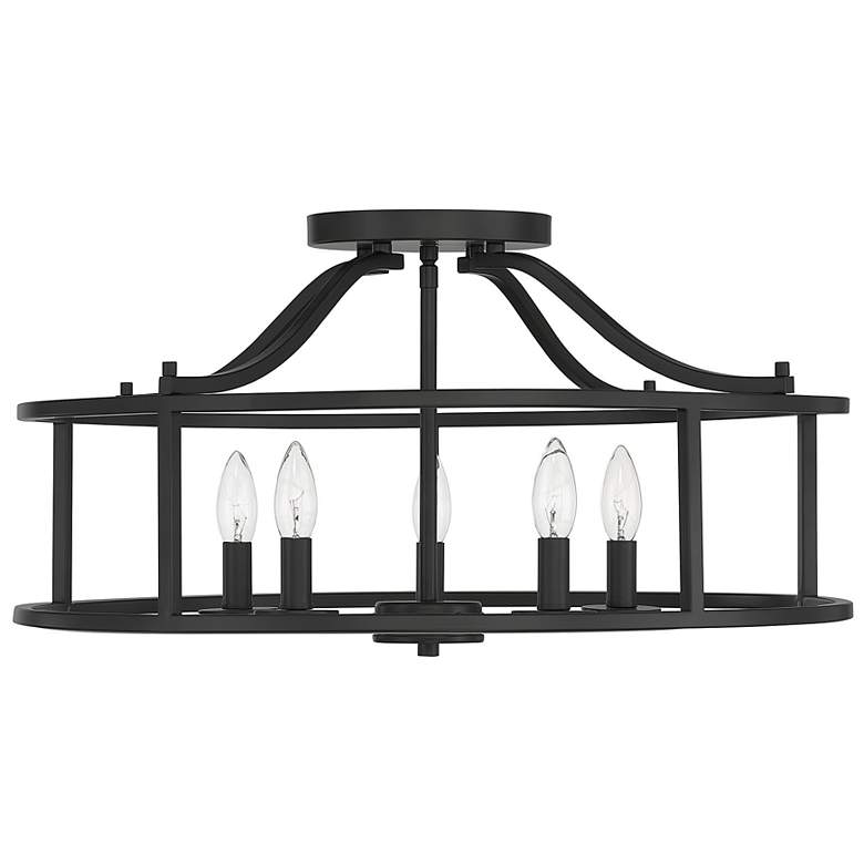 Image 2 Savoy House Stockton 24" Wide 5-Light Matte Black Ceiling Light more views