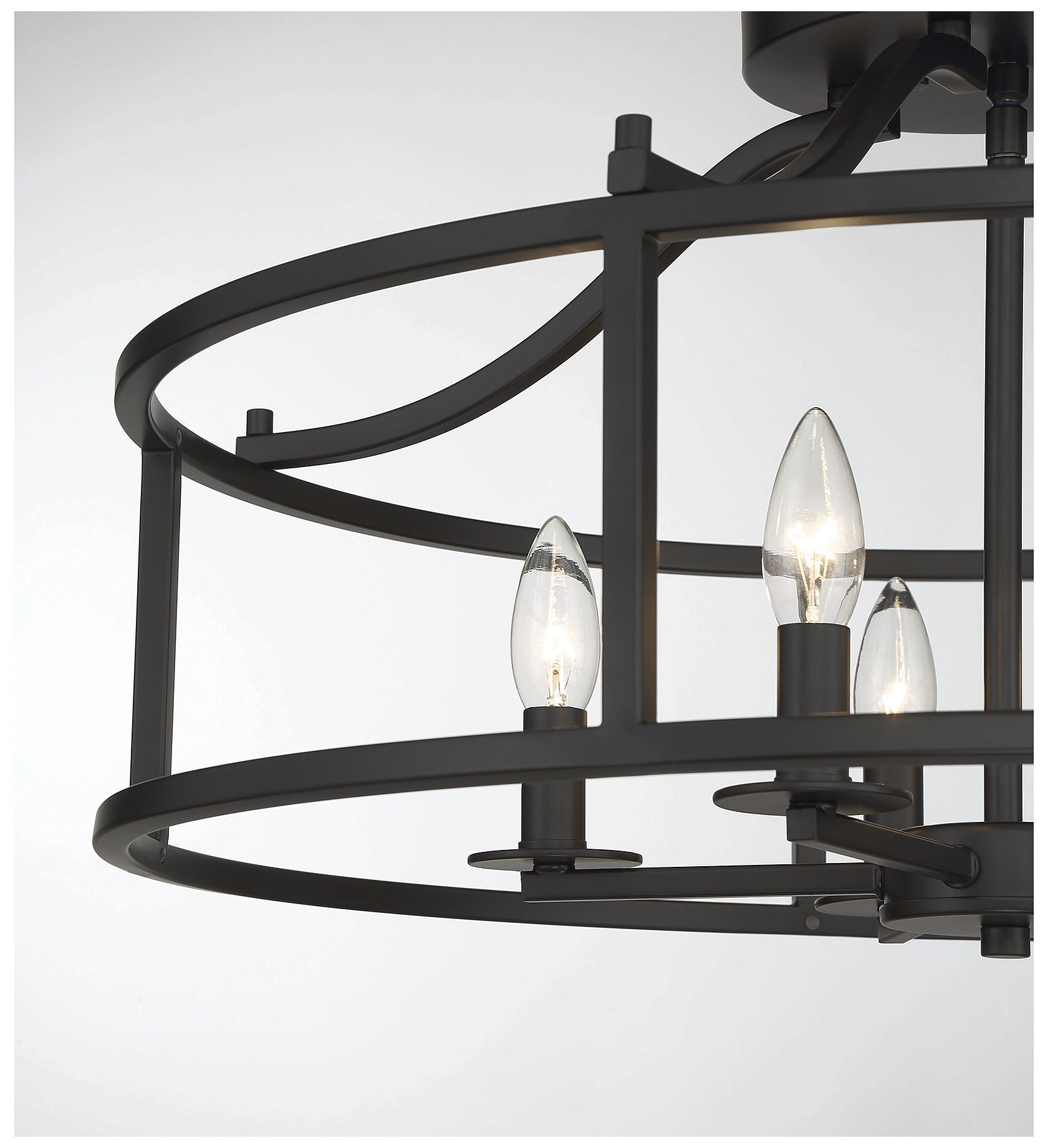 Savoy House Stockton 24" Wide 5-Light Matte Black Ceiling Light
