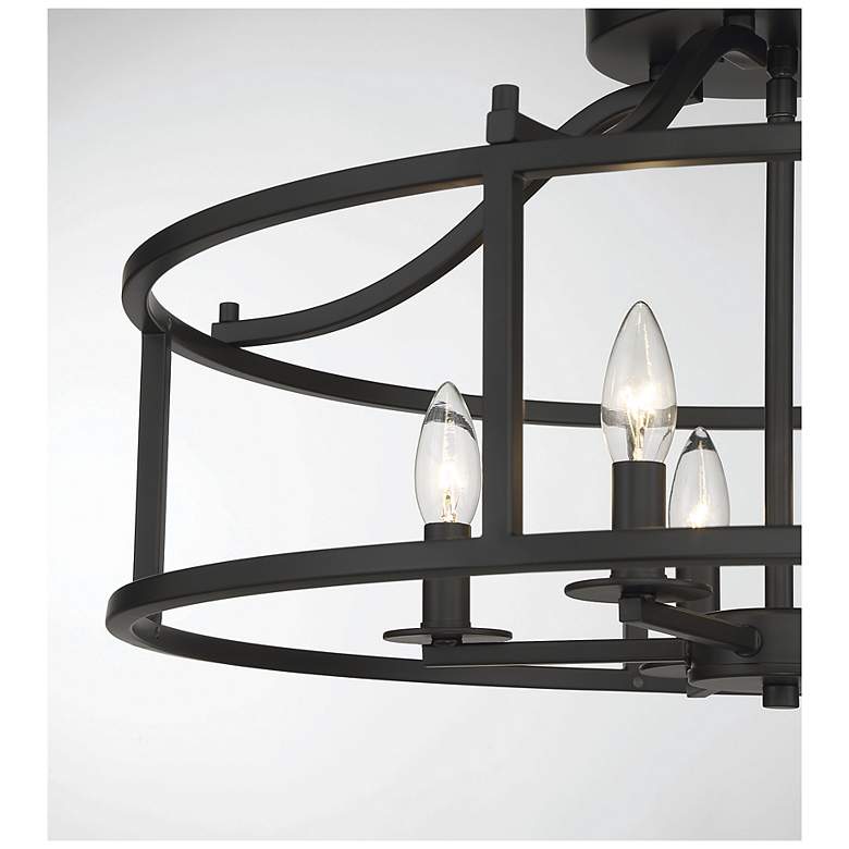 Image 6 Savoy House Stockton 24" Wide 5-Light Matte Black Ceiling Light more views