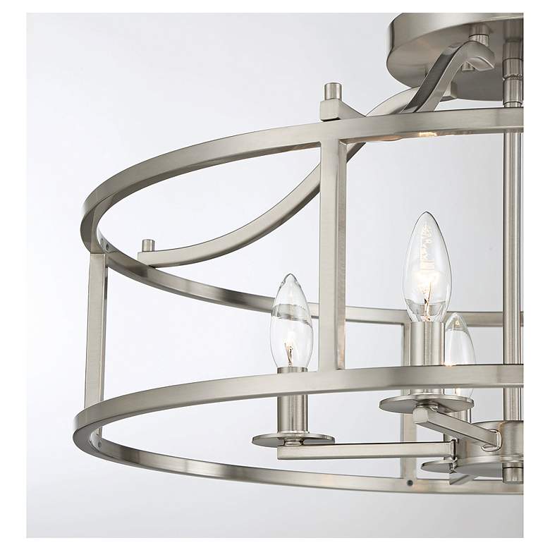 Image 3 Savoy House Stockton 24"W Satin Nickel 5-Light Ceiling Light more views