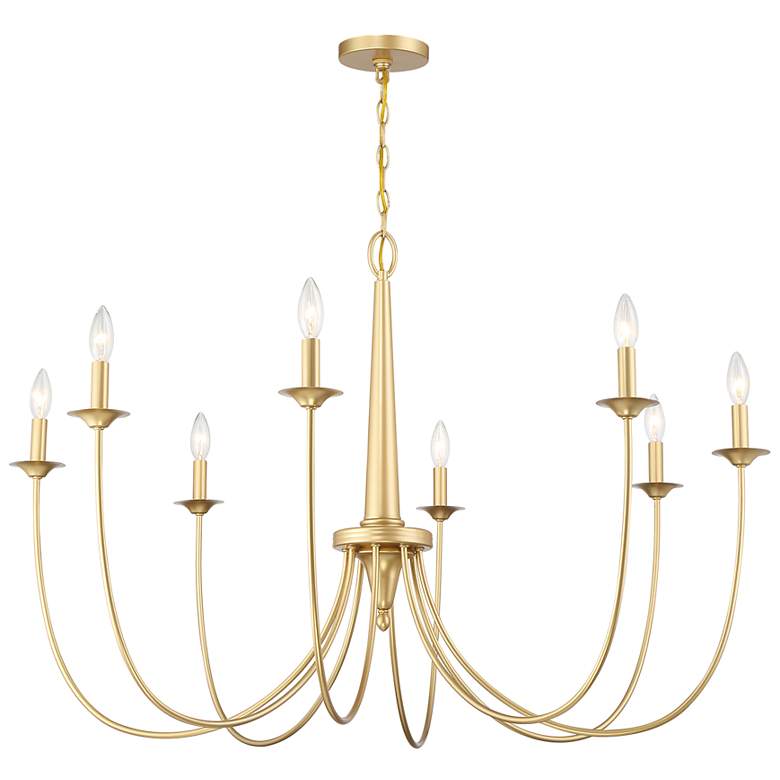 Image 5 Savoy House Stonecrest 42"W French Gold 8-Light Chandelier more views